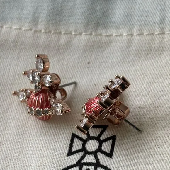 NWOT Vivienne Westwood Rose Gold Mireille Earrings - Picture 7 of 9